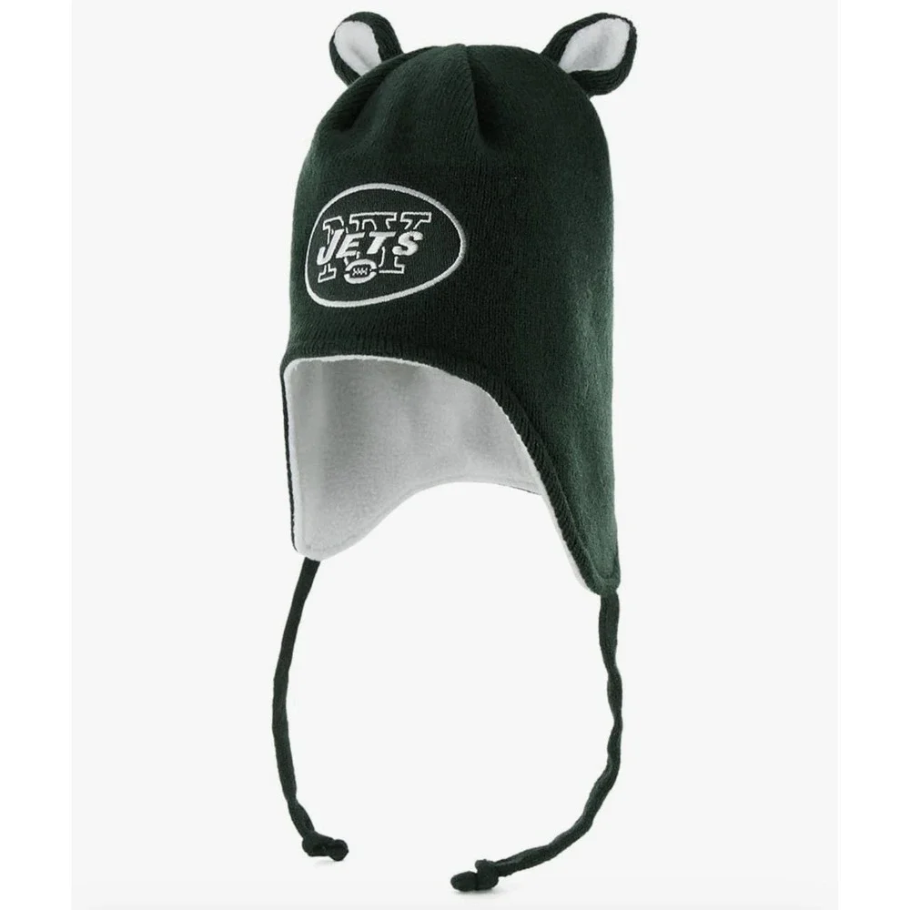 New NFL New York Jets Toddler Little Monster Knit Hat 47 Brand Green Cap